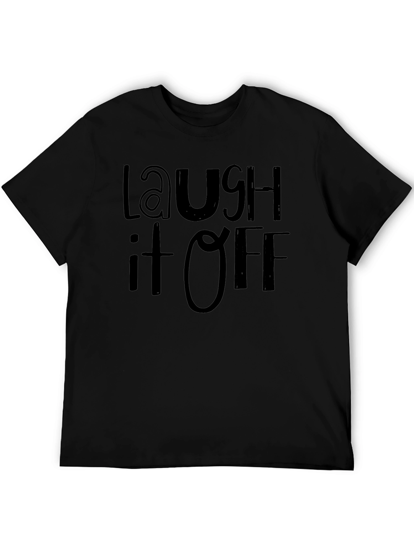 Laugh It Off Black Graphic Tee
