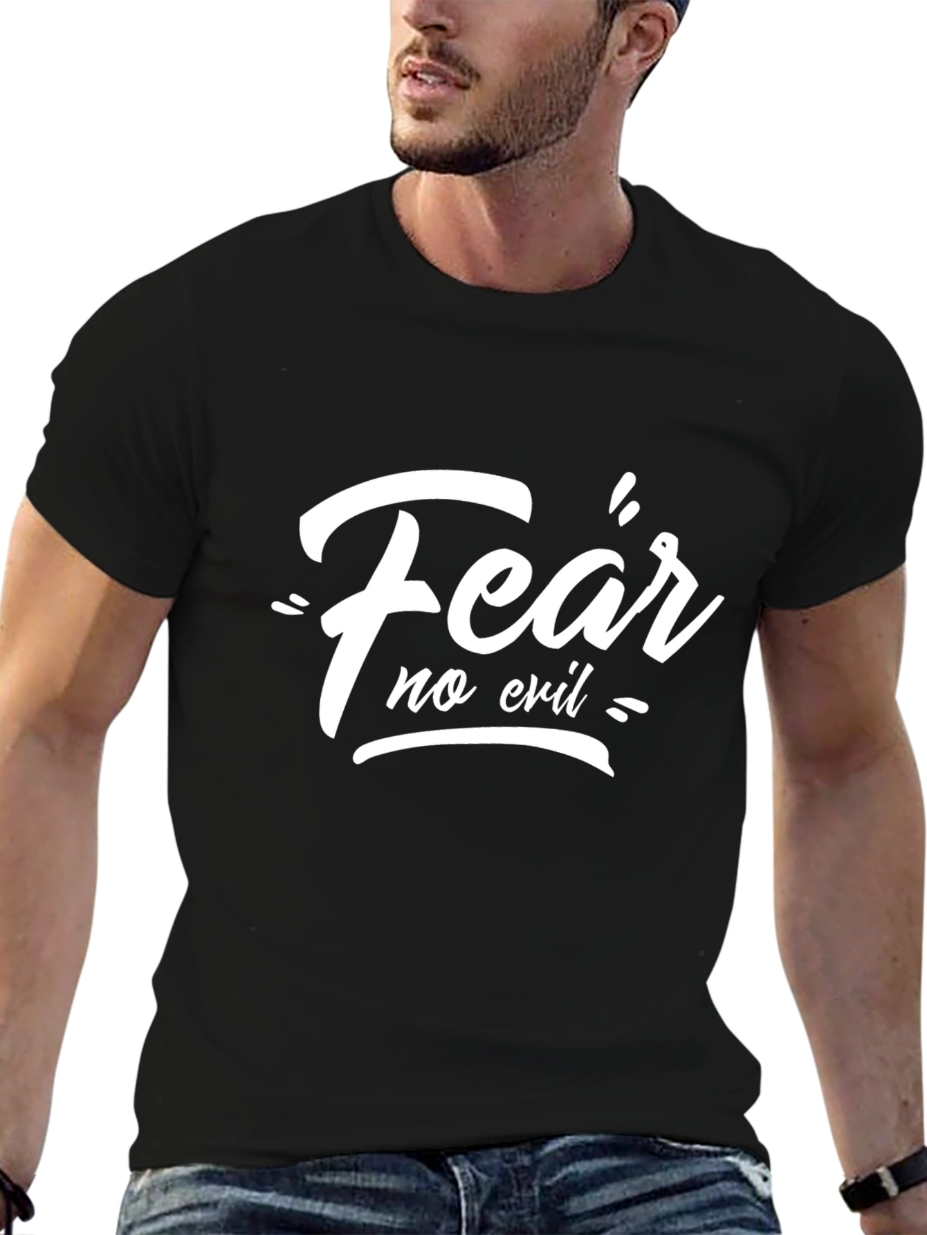 Fear No Evil Black Graphic Tee