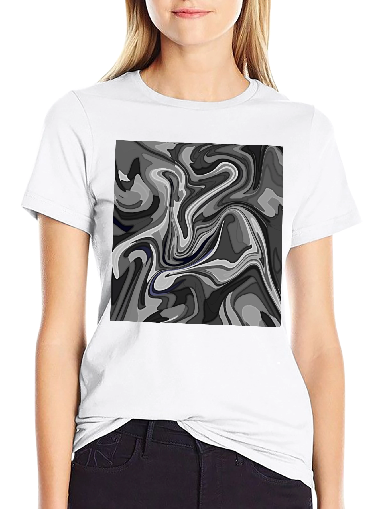 Abstract Swirl Graphic T-Shirt
