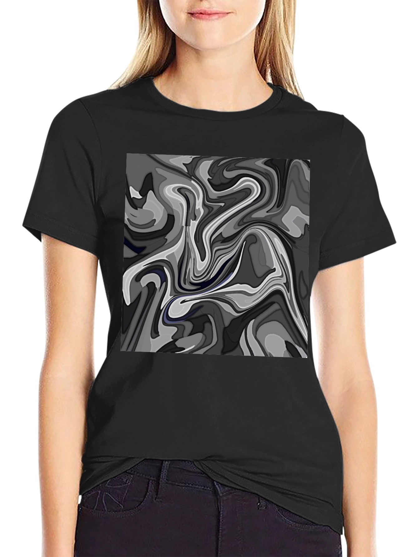 Abstract Swirl Graphic T-Shirt