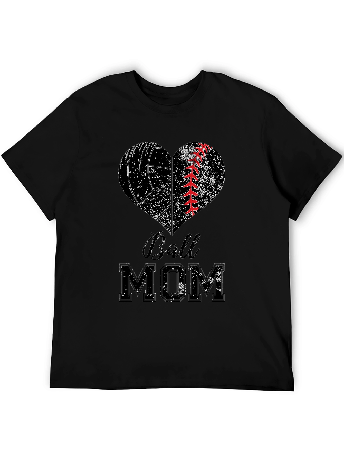 Volleyball Baseball Mom Heart T-Shirt