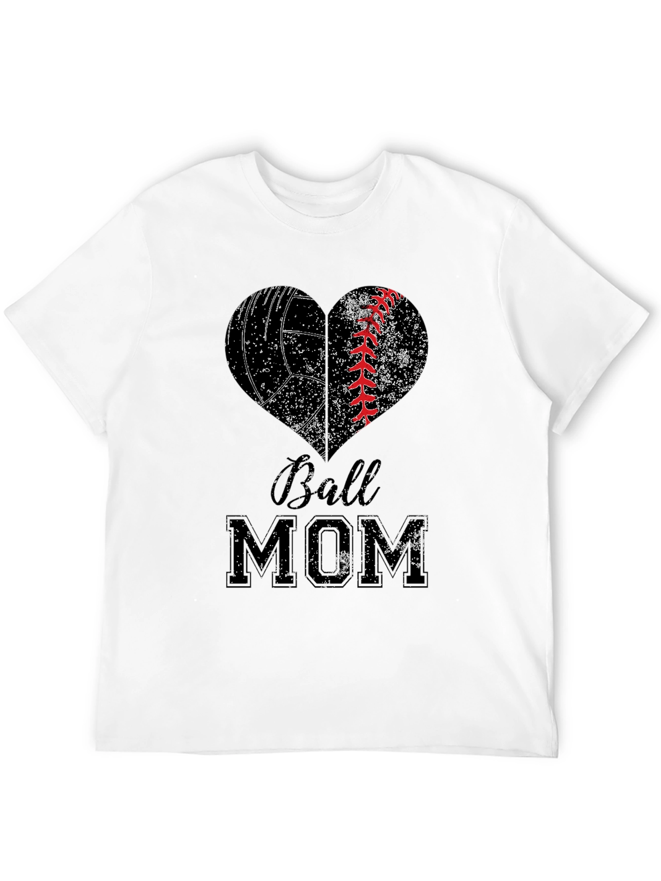 Volleyball Baseball Mom Heart T-Shirt