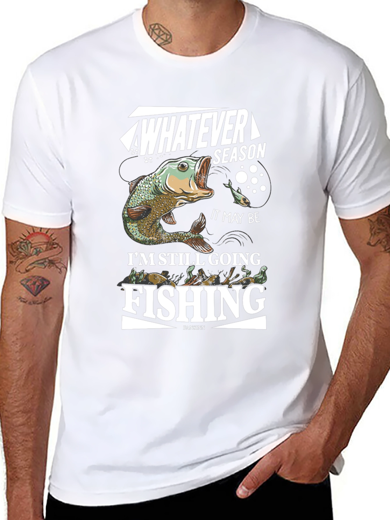 Fishing T-Shirt: Whatever Season Im Still Going Fishing