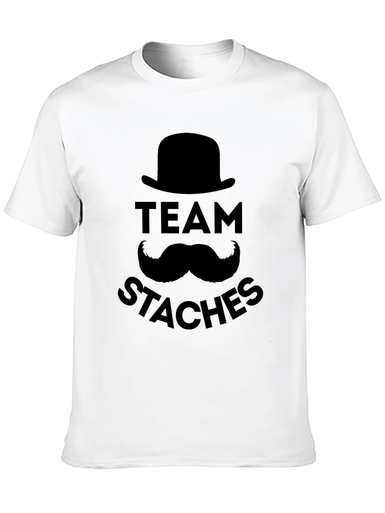 Team Staches Graphic Print Tee - Black