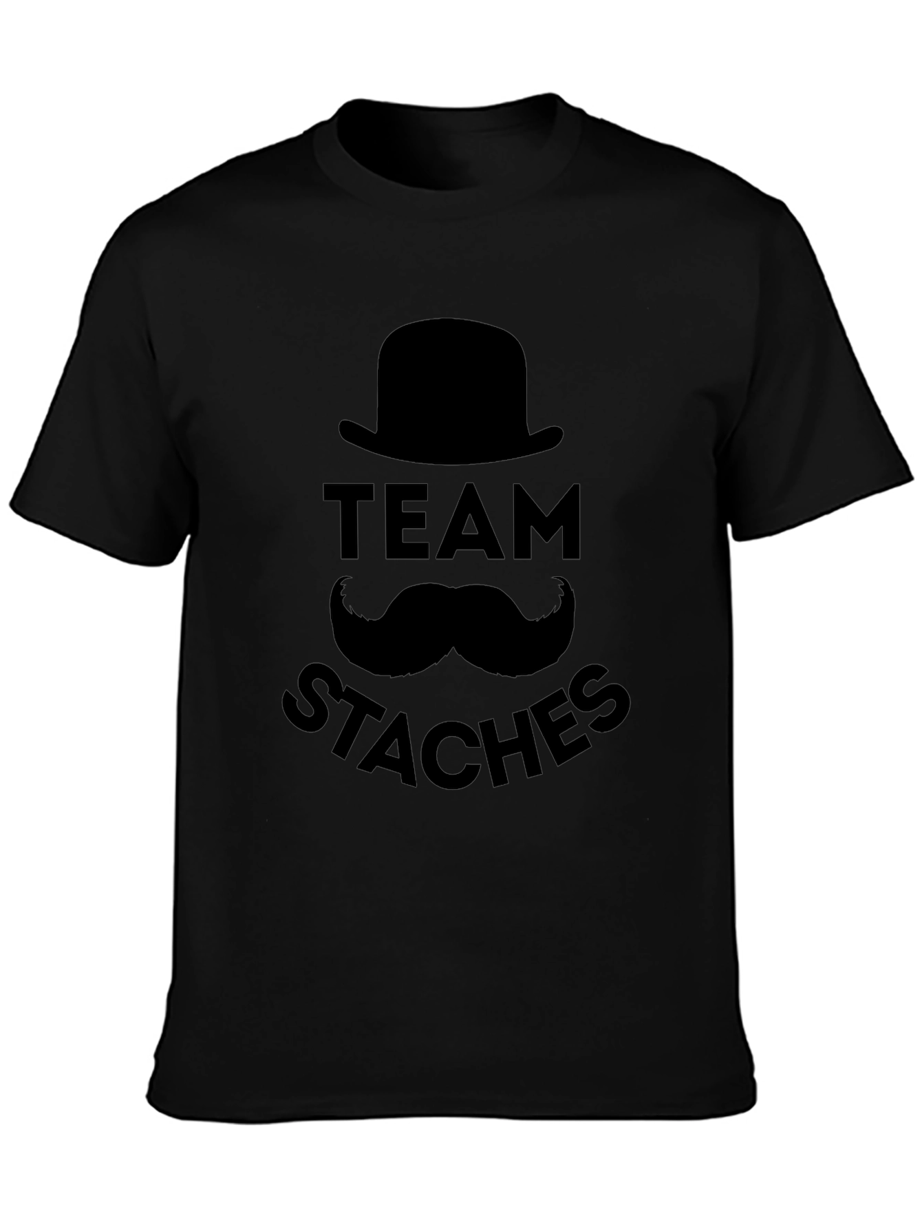 Team Staches Graphic Print Tee - Black