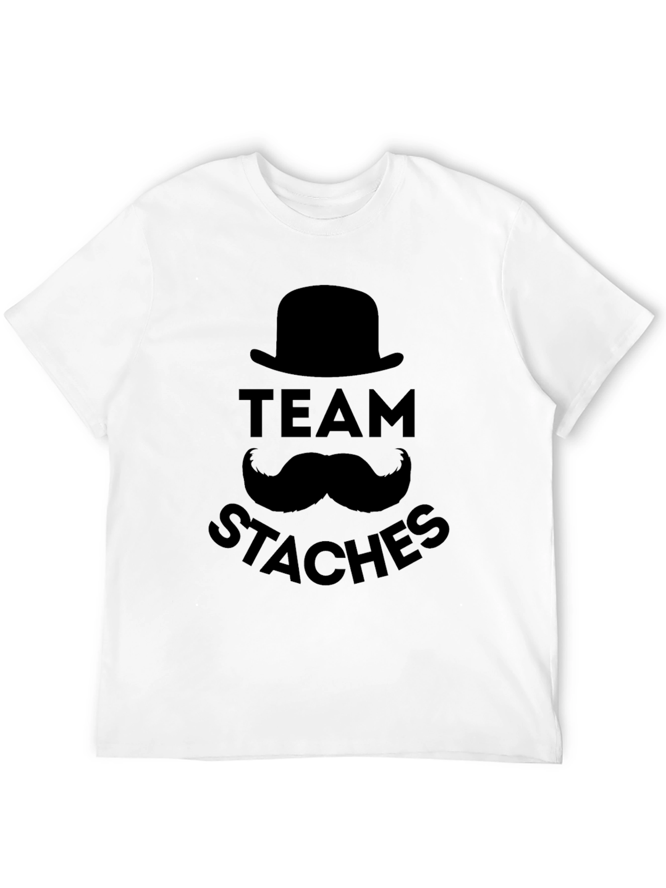 Team Staches Graphic Print Tee - Black