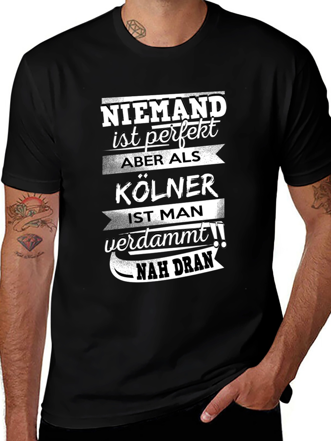 Funny Cologne Germany T-Shirt Niemand Ist Perfekt