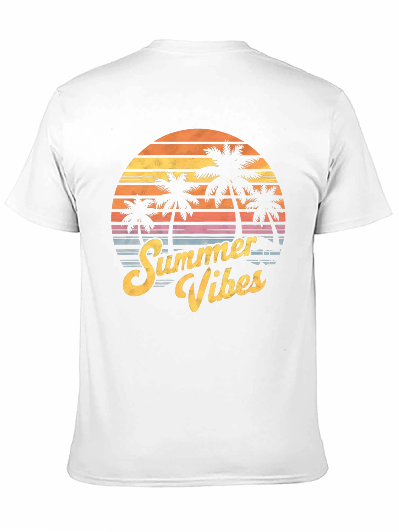 Summer Vibes T-Shirt - Palm Tree Sunset Graphic Tee