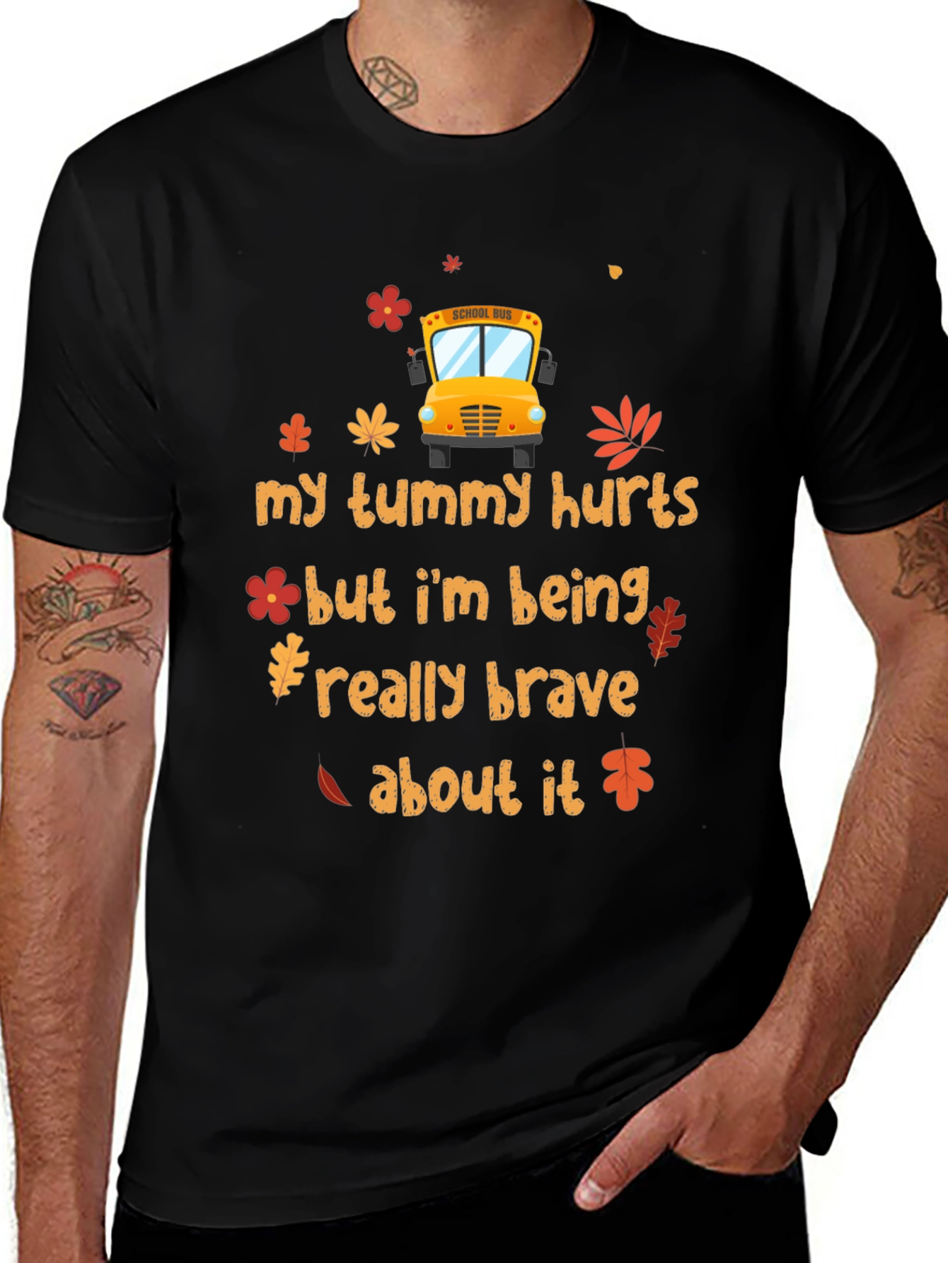 My Tummy Hurts School Bus T-Shirt