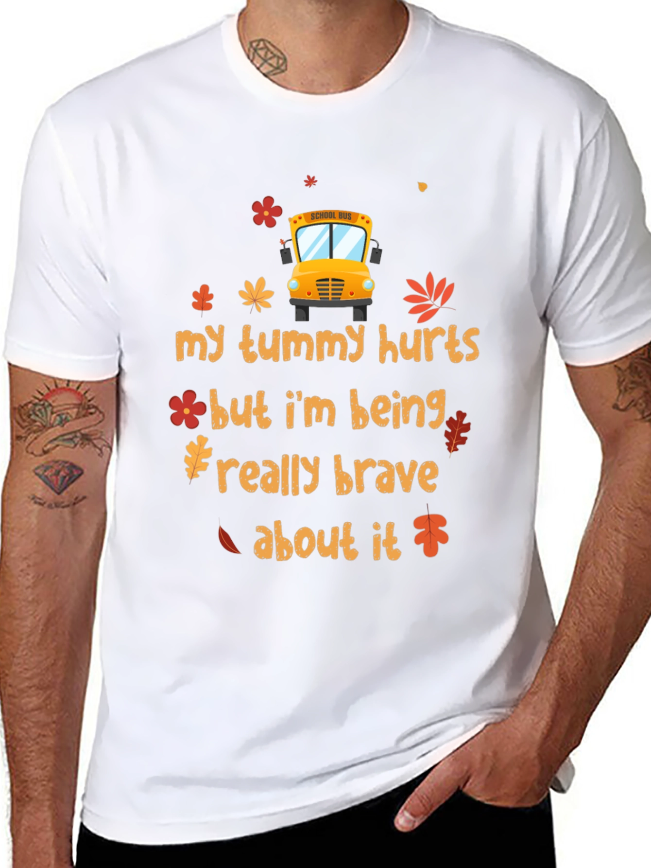My Tummy Hurts School Bus T-Shirt