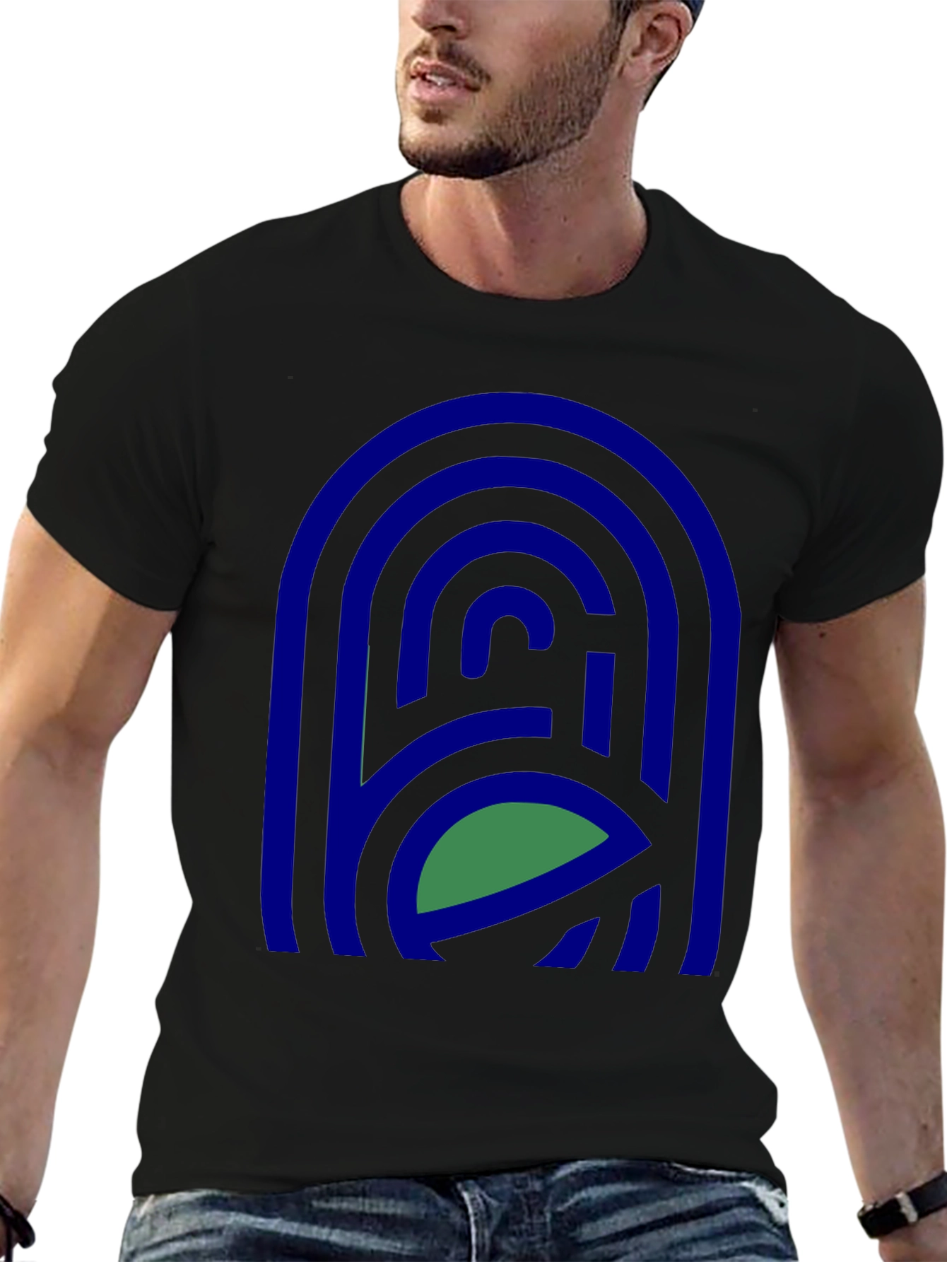 Abstract Graphic Tee - Modern Design Casual Style