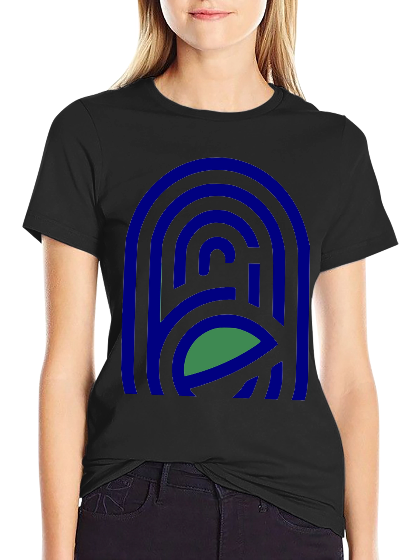Abstract Graphic Tee - Modern Design Casual Style