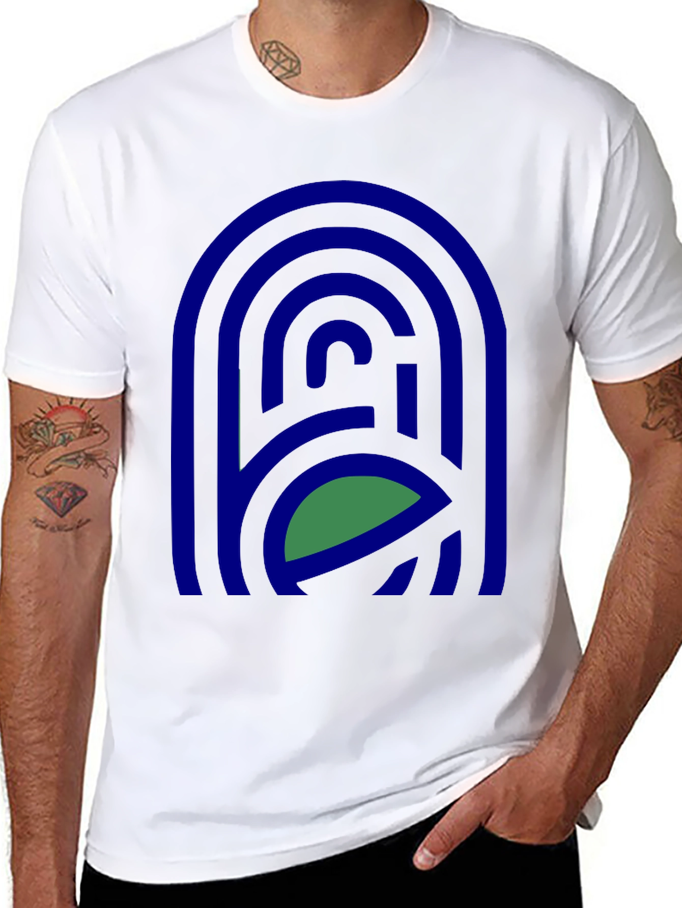 Abstract Graphic Tee - Modern Design Casual Style