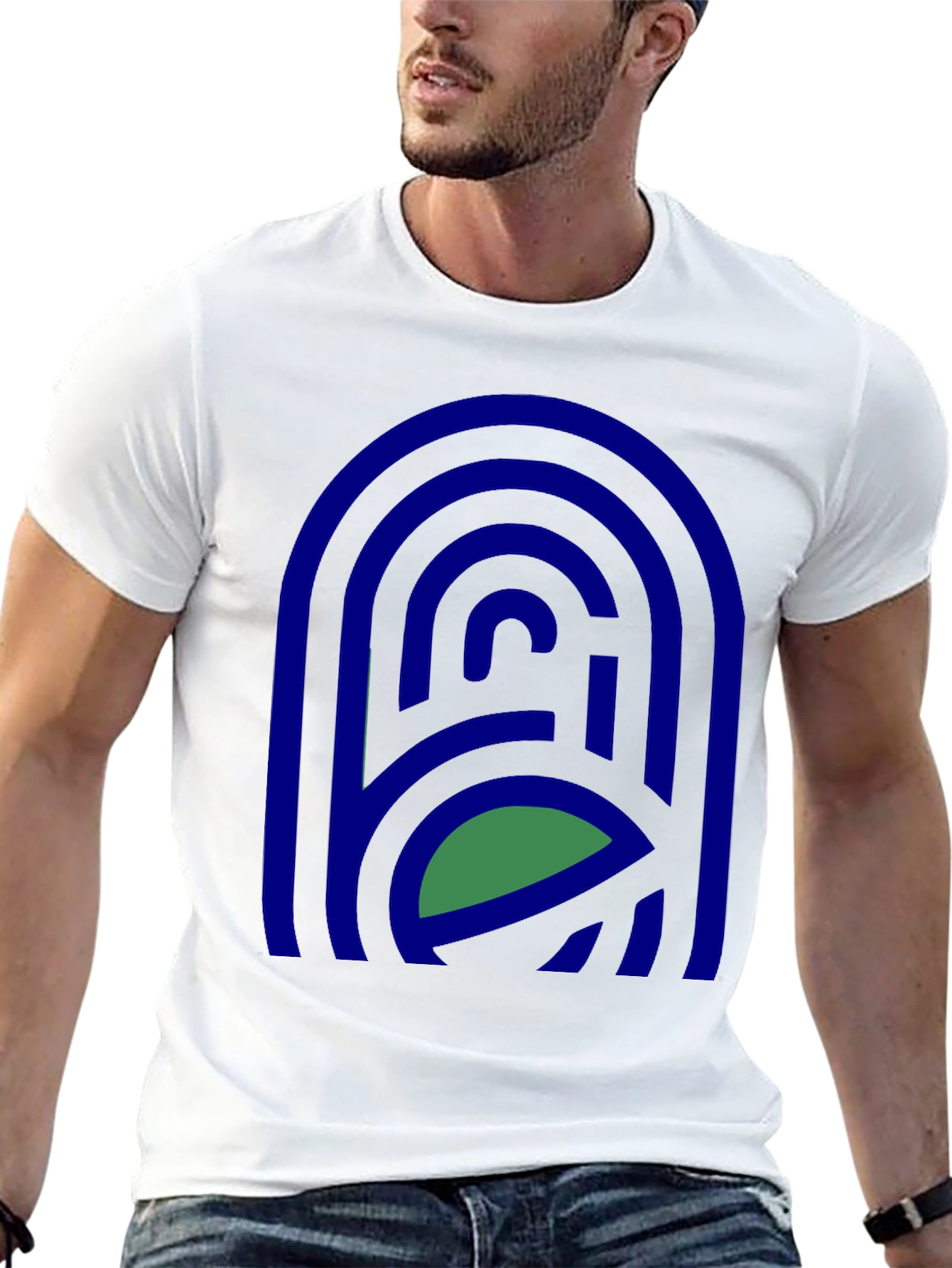 Abstract Graphic Tee - Modern Design Casual Style