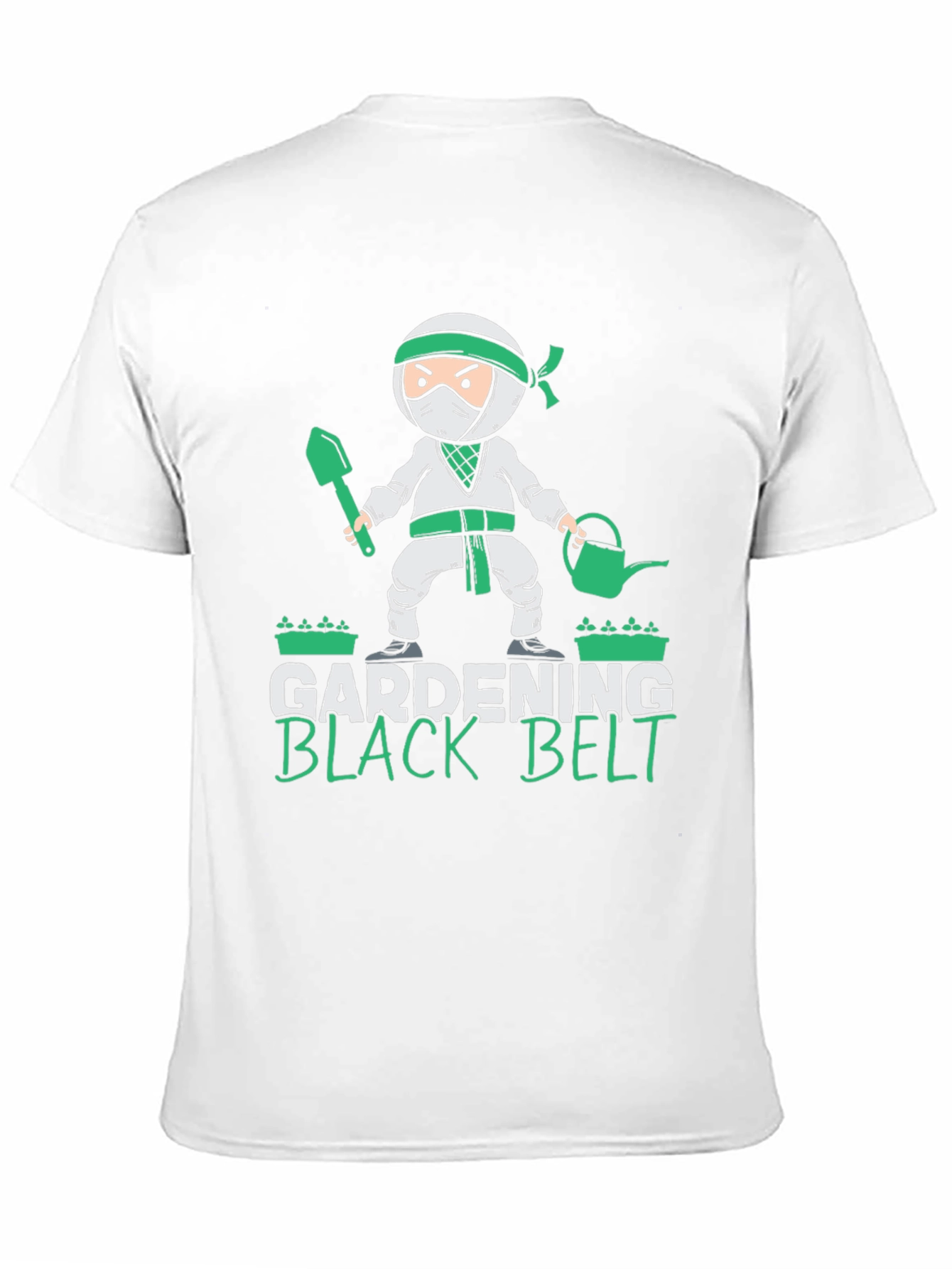Gardening Black Belt T-Shirt - Ninja Gardener