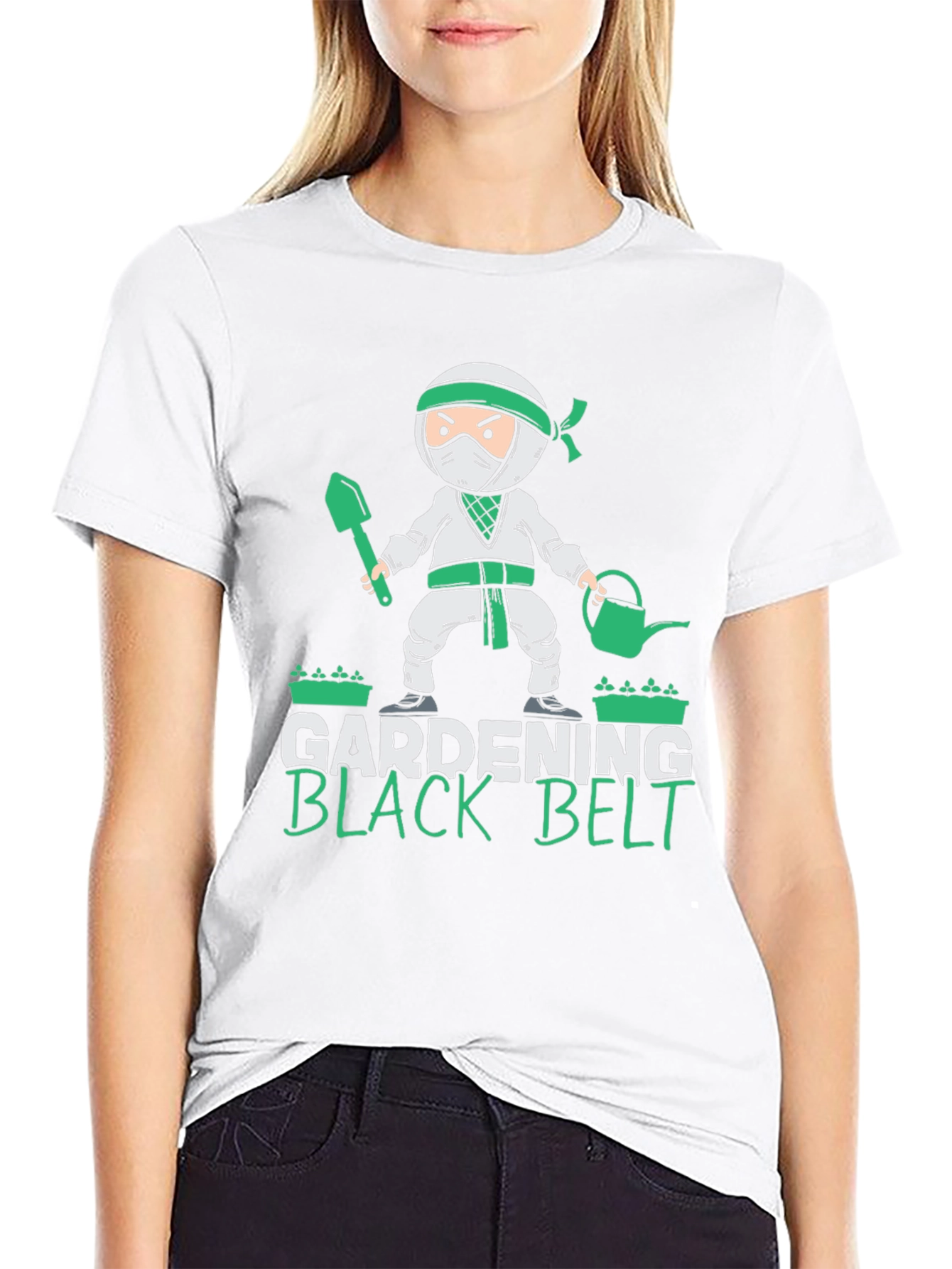 Gardening Black Belt T-Shirt - Ninja Gardener