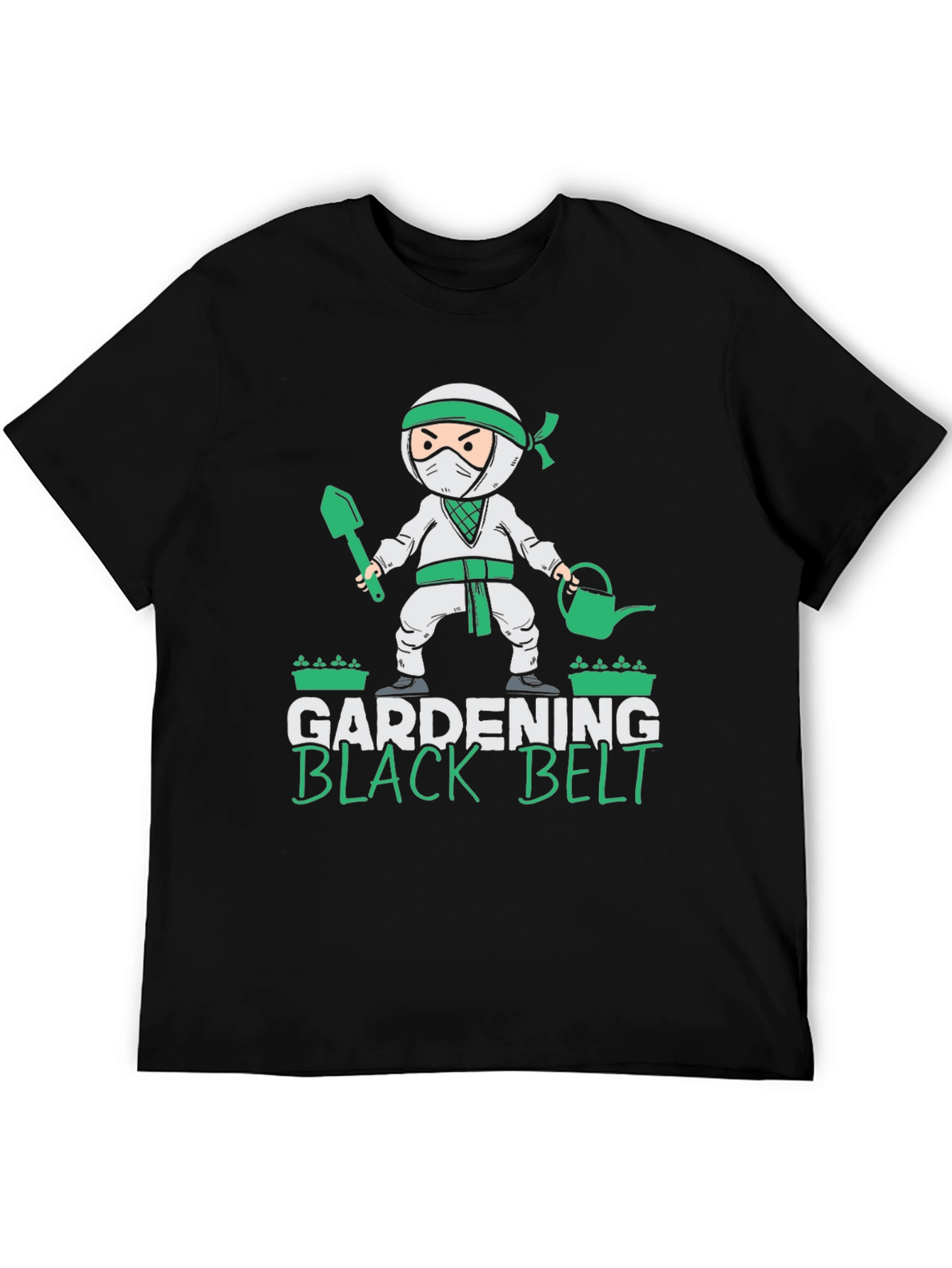 Gardening Black Belt T-Shirt - Ninja Gardener