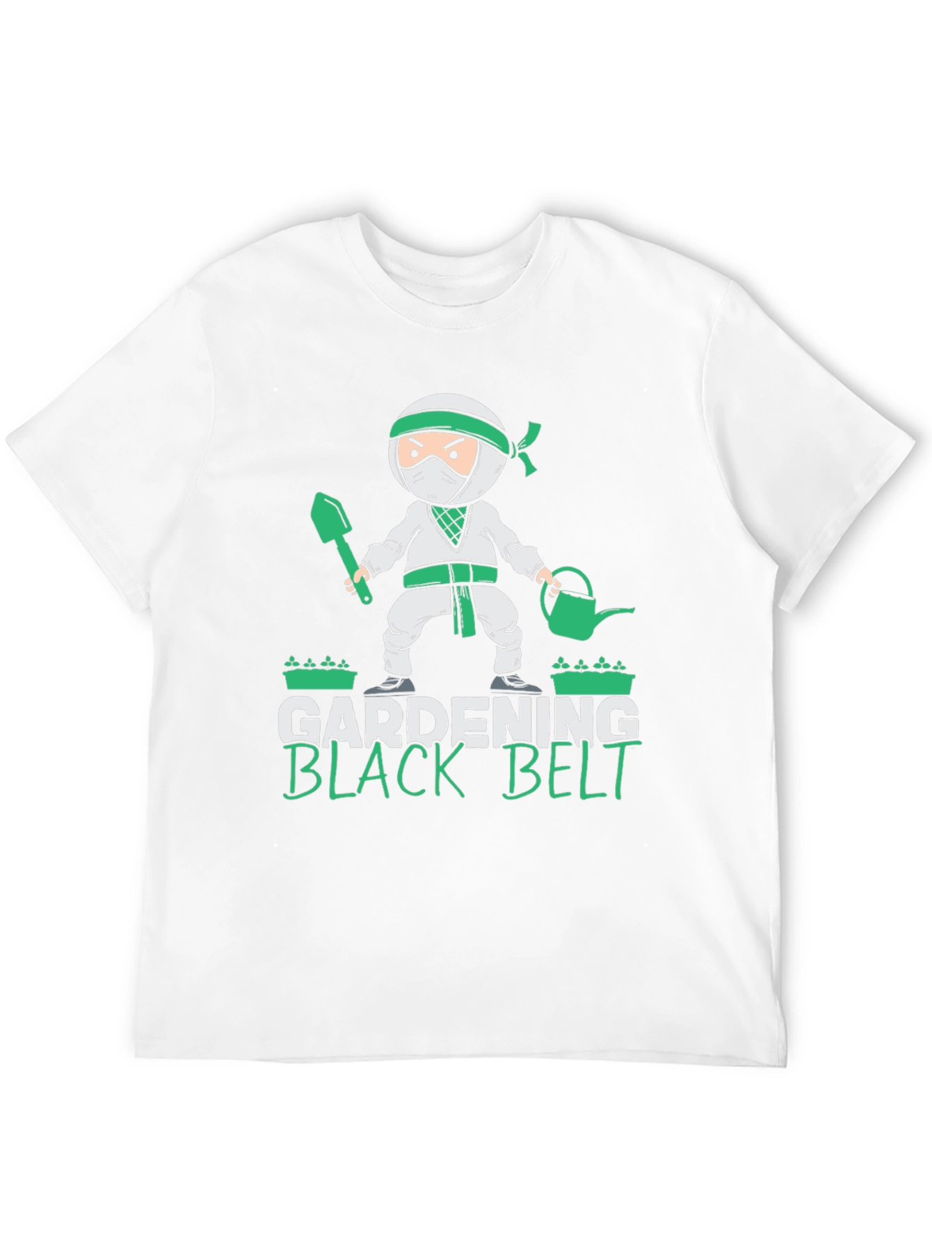 Gardening Black Belt T-Shirt - Ninja Gardener