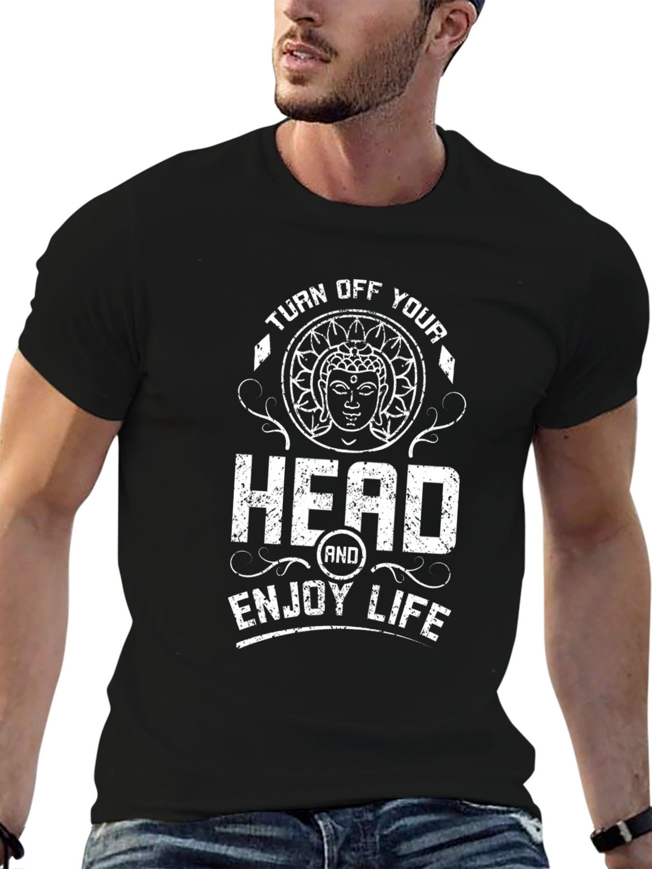 Turn Off Your Head T-Shirt - Enjoy Life Black