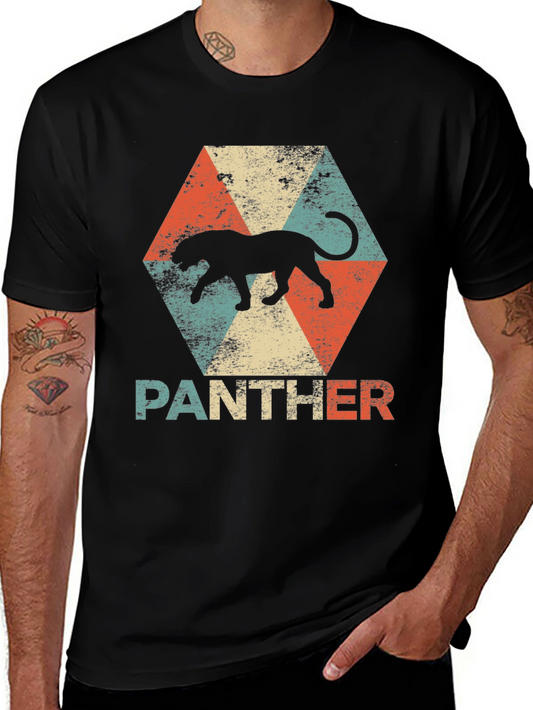 Vintage Panther Graphic T-Shirt - Retro Style Tee
