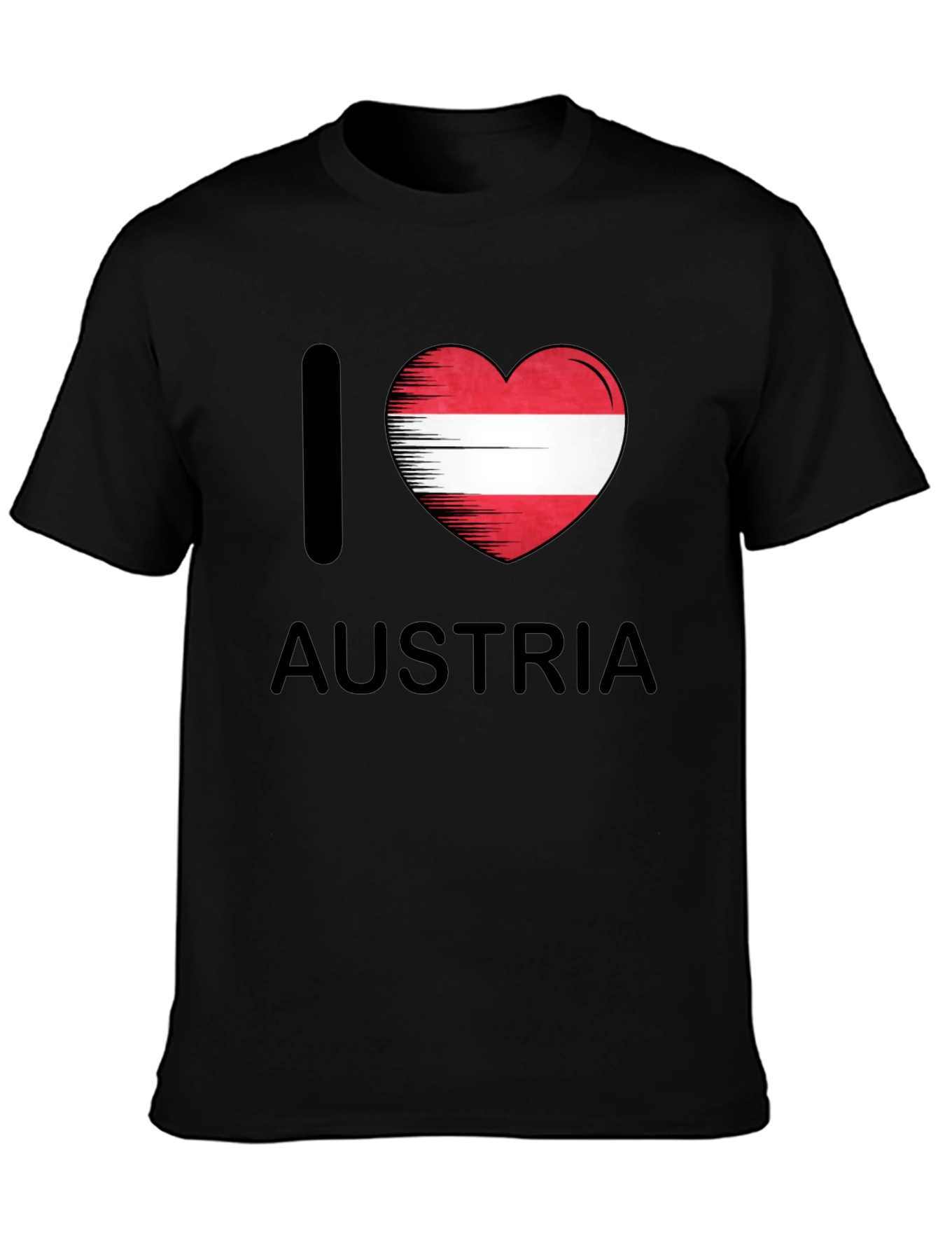 I Heart Austria Graphic Tee - Black