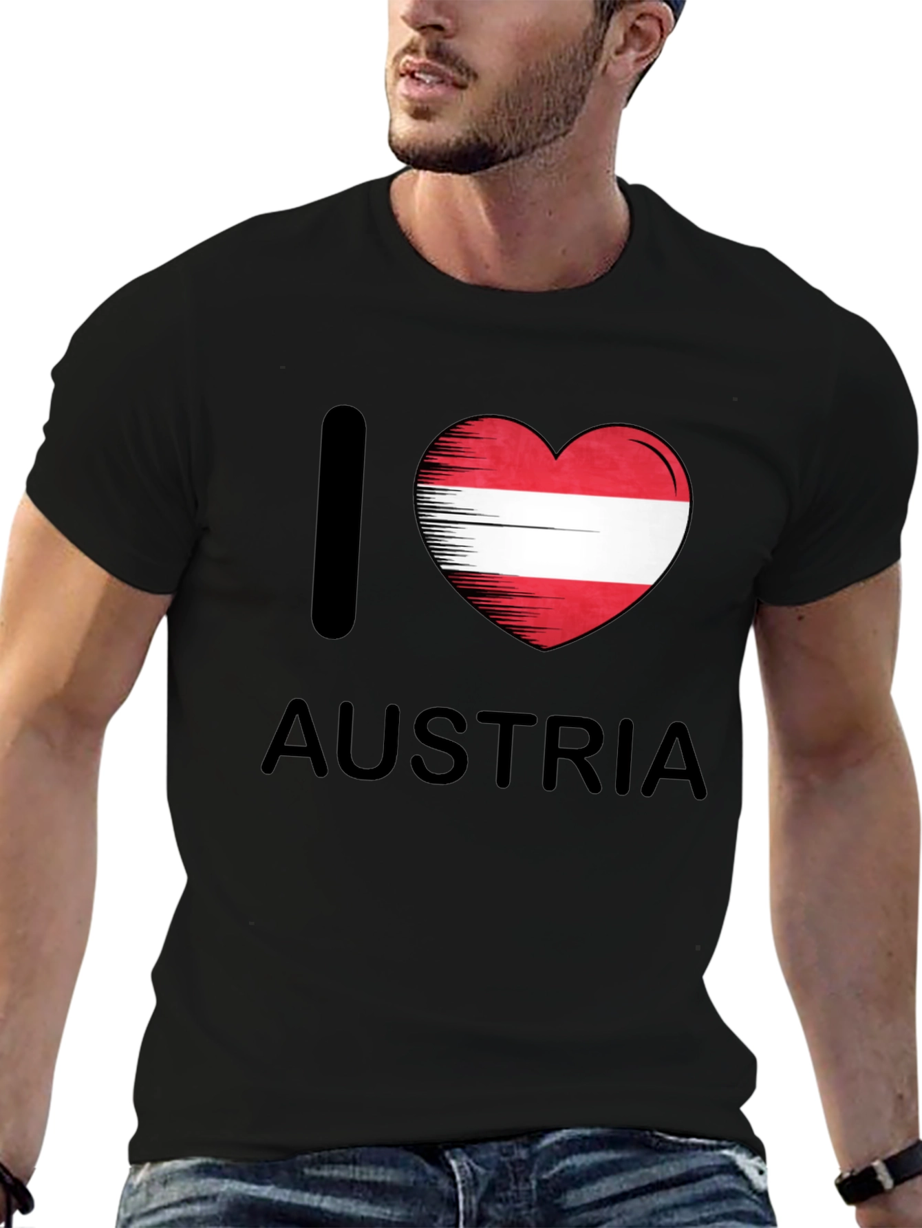 I Heart Austria Graphic Tee - Black