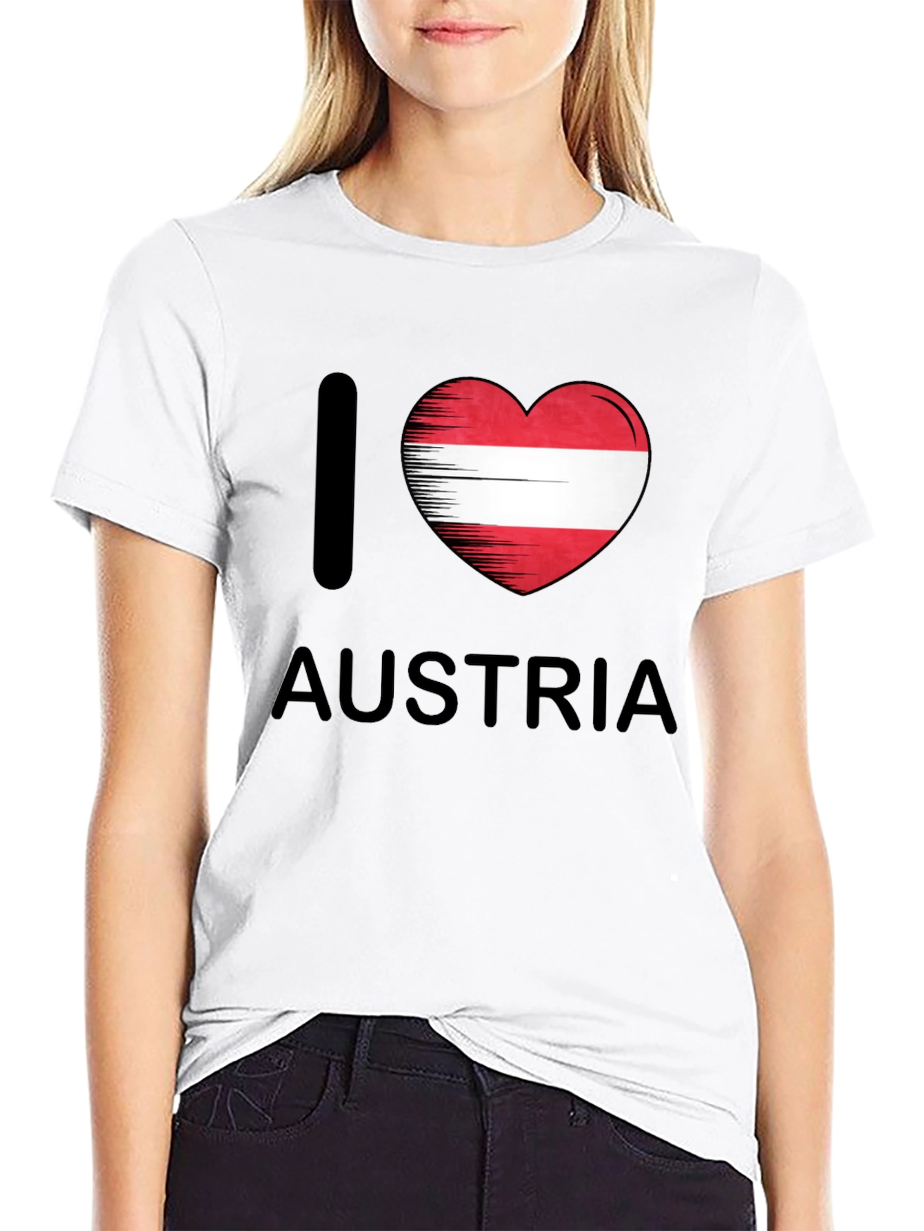I Heart Austria Graphic Tee - Black