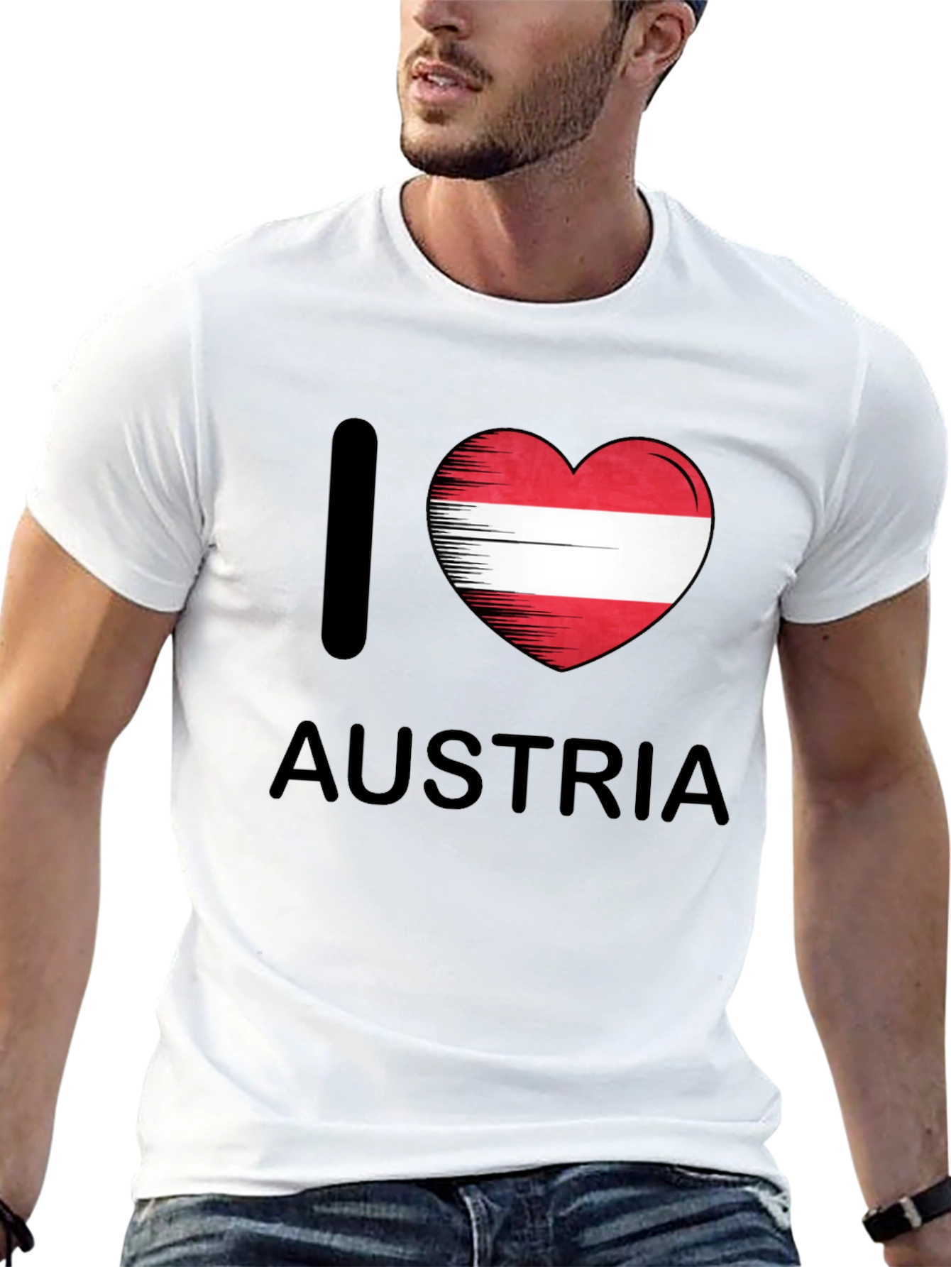 I Heart Austria Graphic Tee - Black