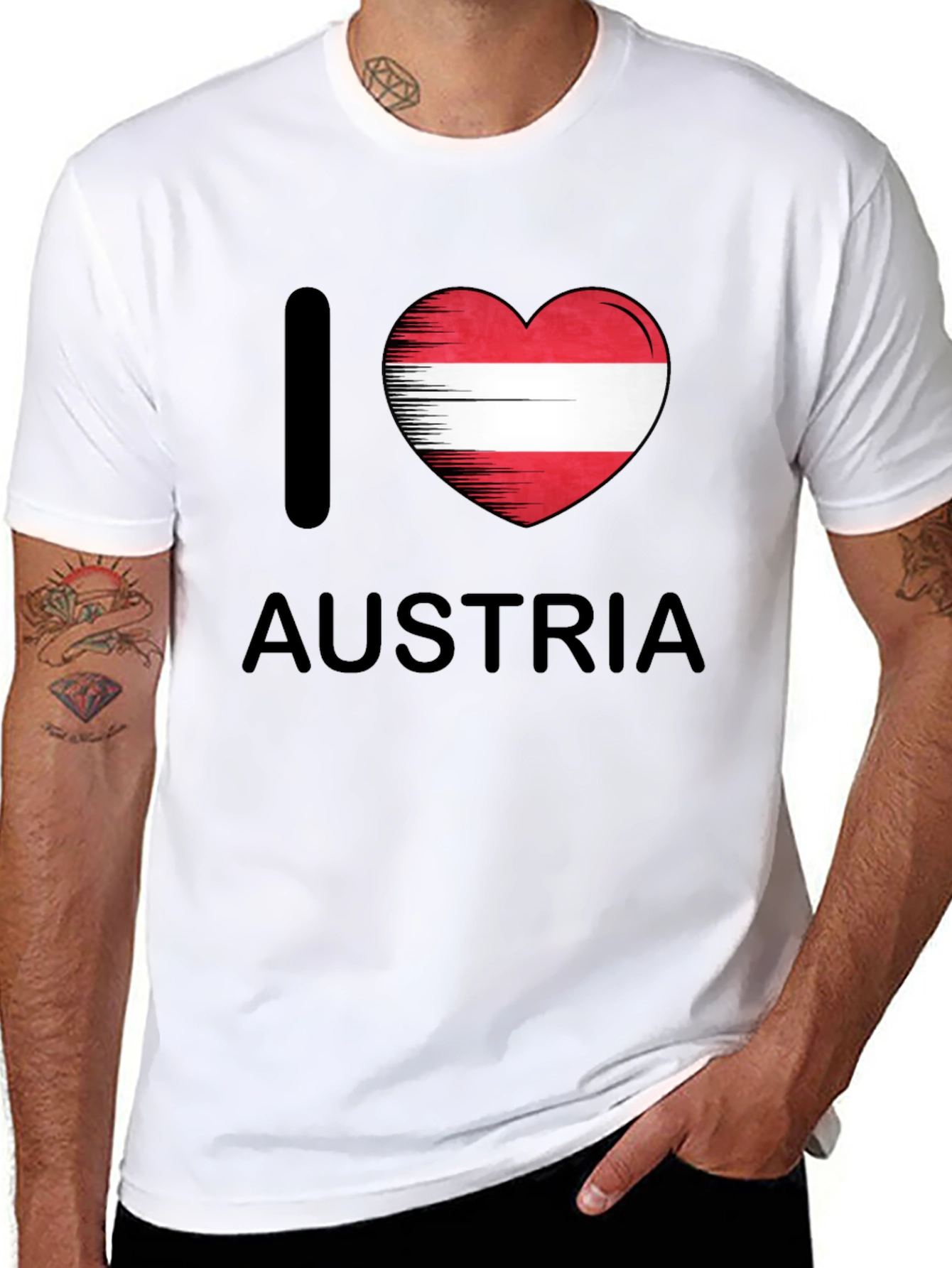 I Heart Austria Graphic Tee - Black