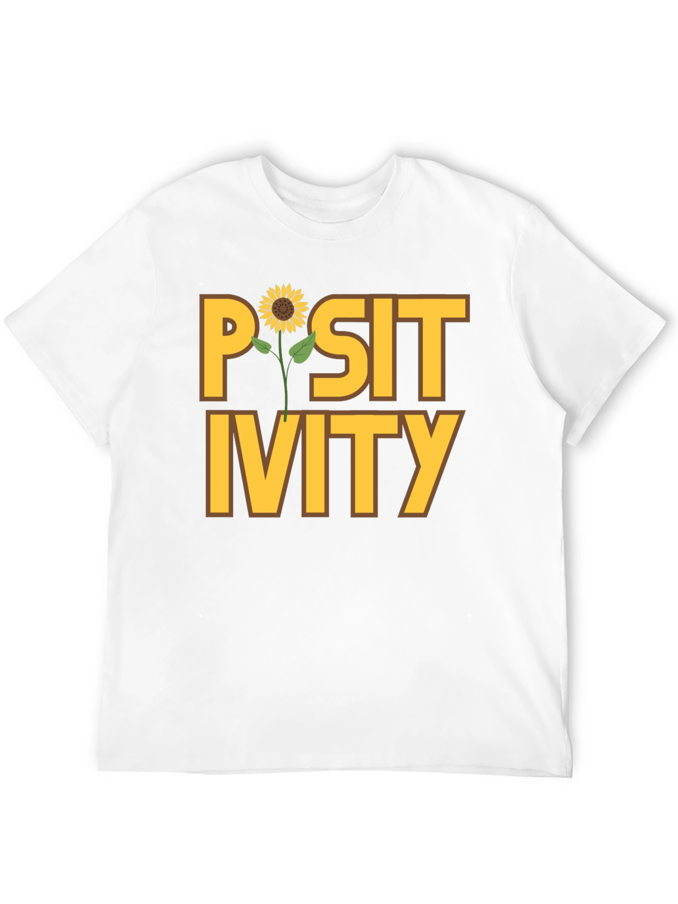Positivity Sunflower Graphic Tee - Black