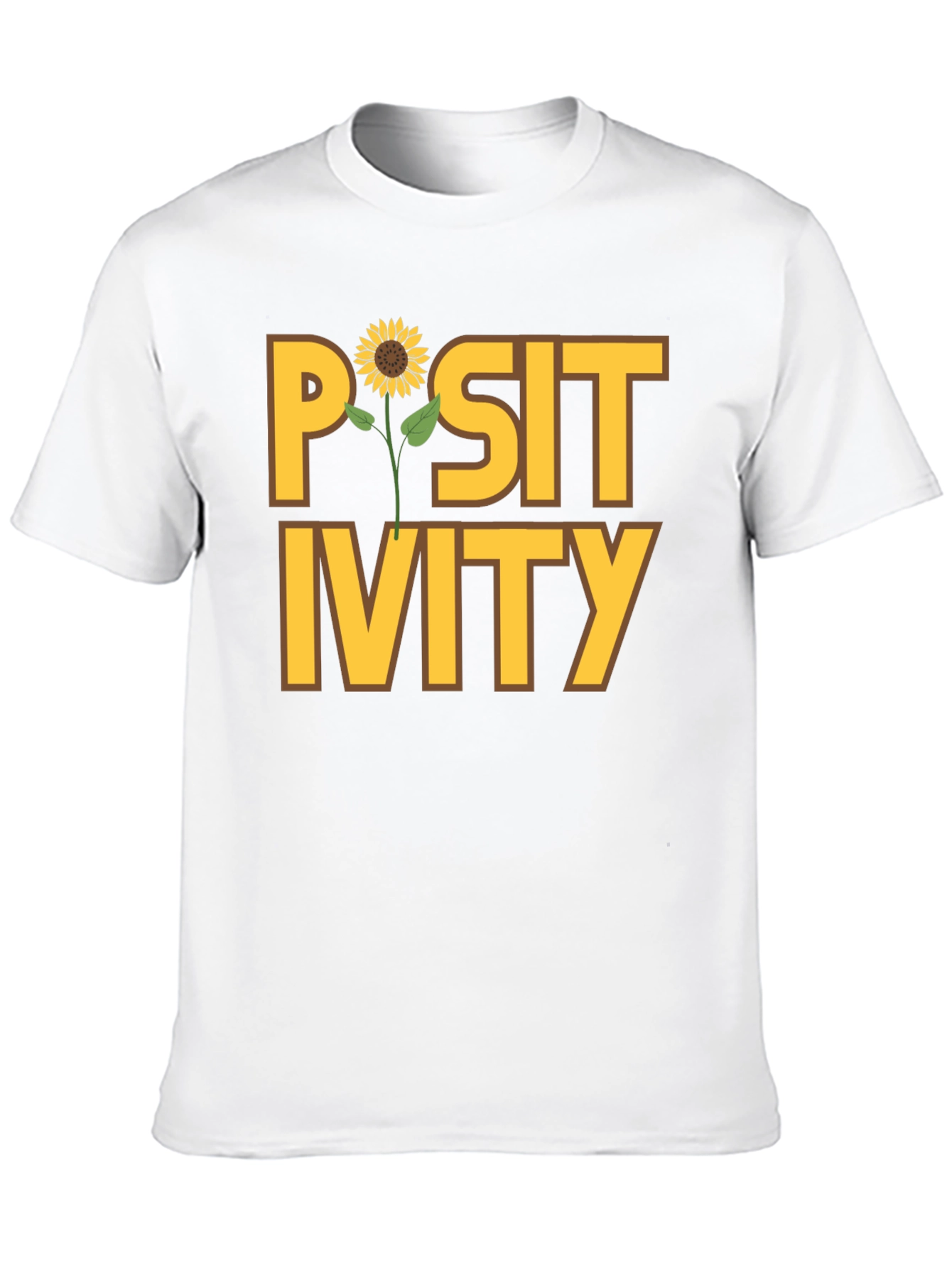 Positivity Sunflower Graphic Tee - Black