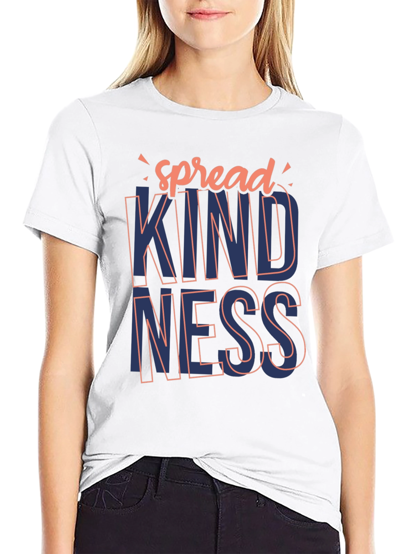 Spread Kindness Graphic Tee - Stylish Mens Black T-Shirt