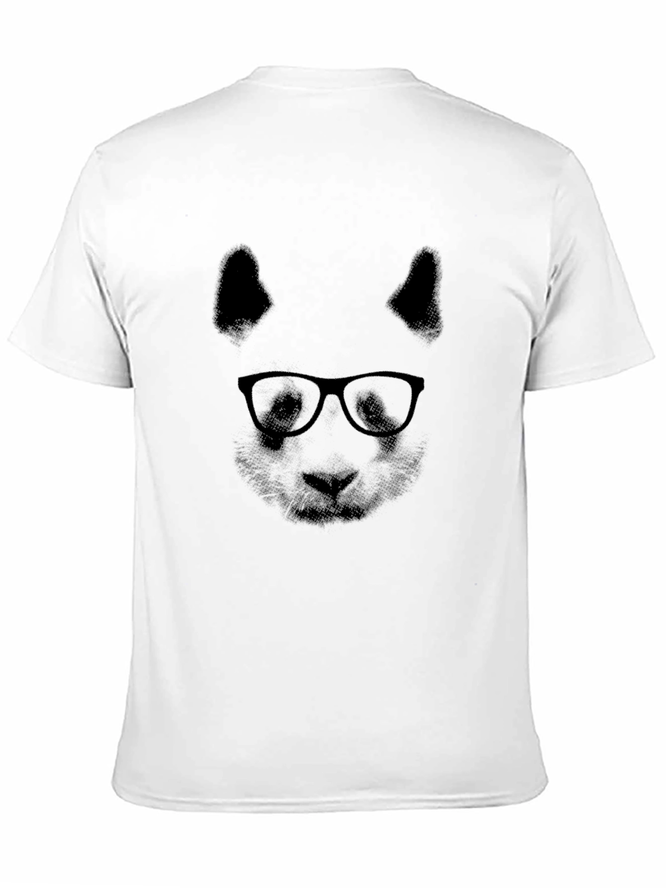 Panda with Glasses Graphic T-Shirt - Black