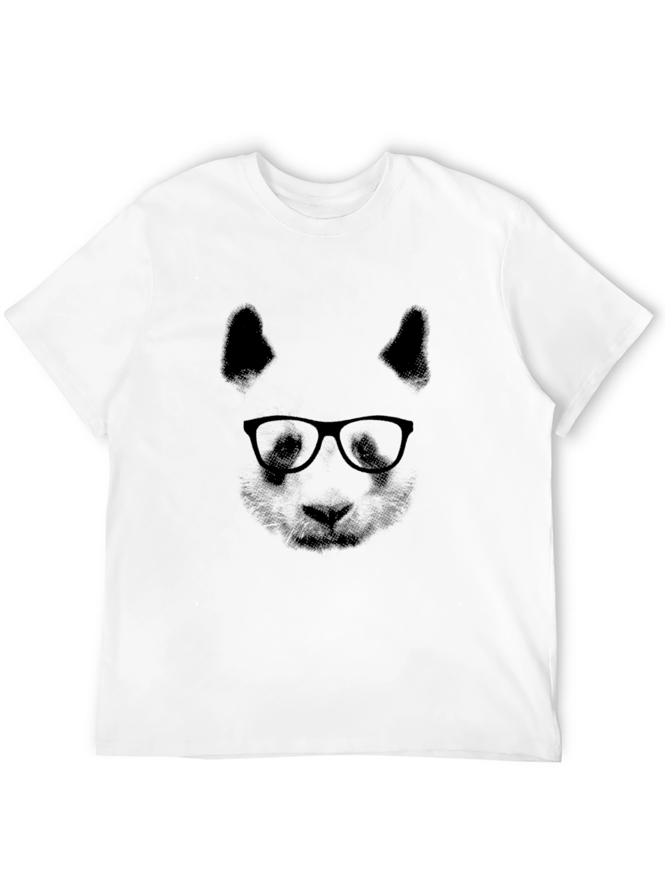 Panda with Glasses Graphic T-Shirt - Black