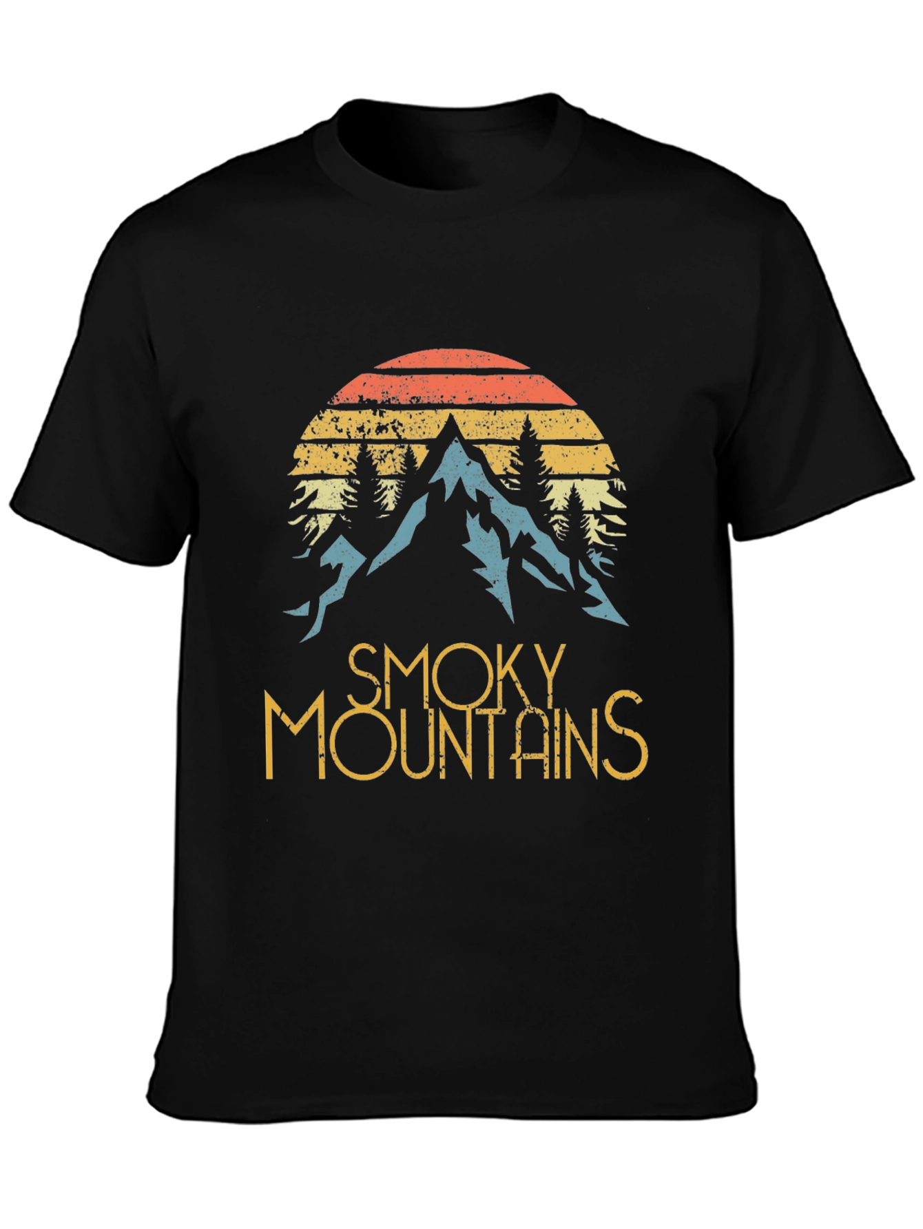 Smoky Mountains Graphic Tee - Retro Style