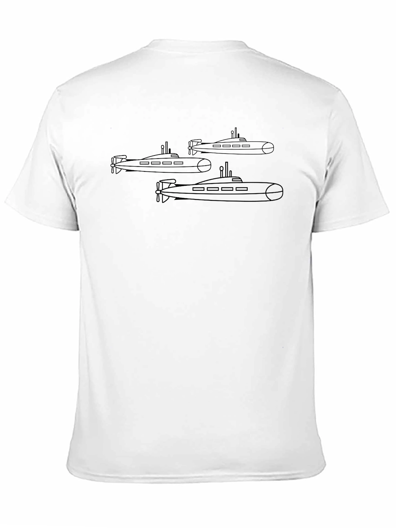 Submarine Graphic Tee - Black Crew Neck T-Shirt