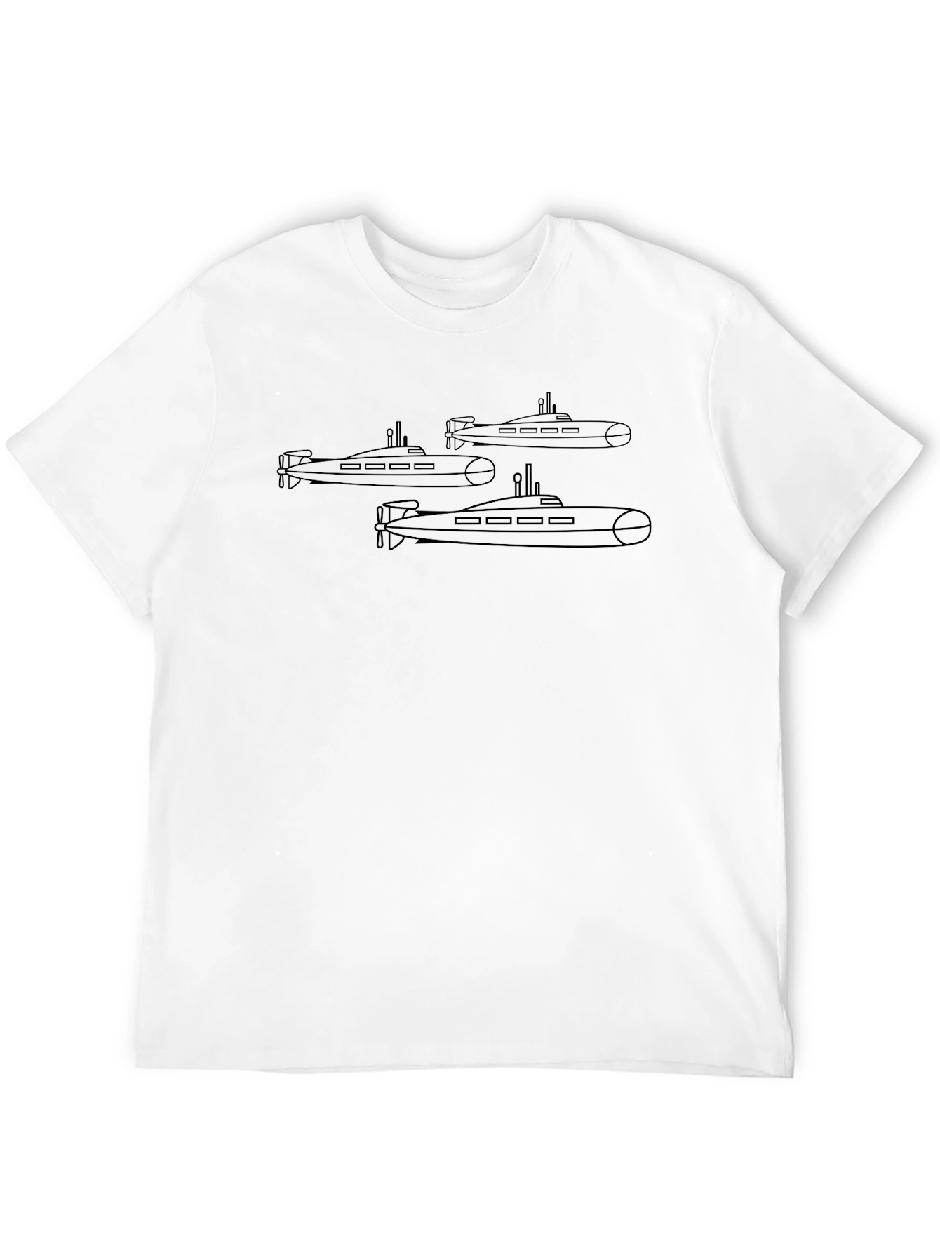 Submarine Graphic Tee - Black Crew Neck T-Shirt