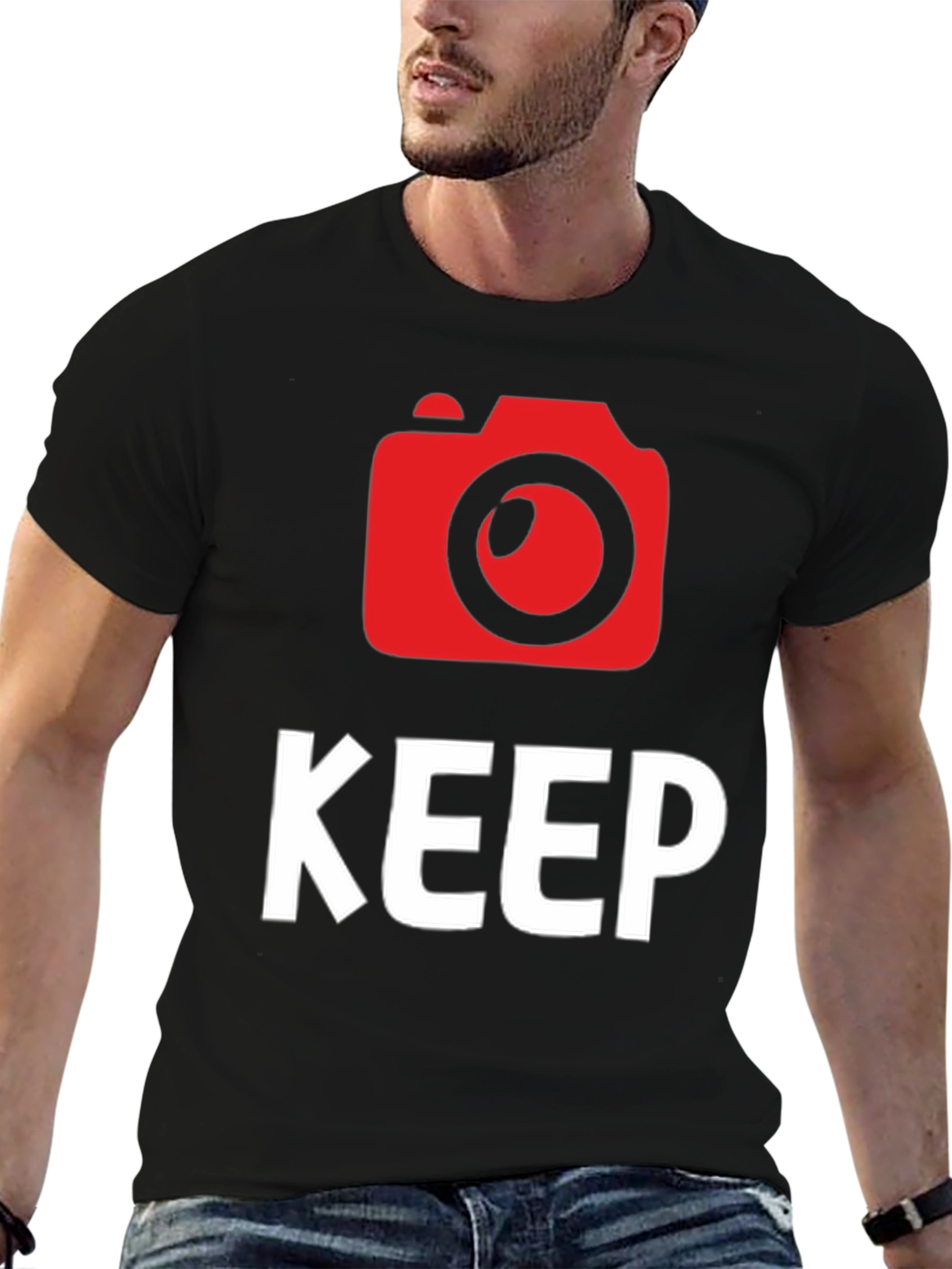 Keep Shooting Camera Graphic Tee - Black