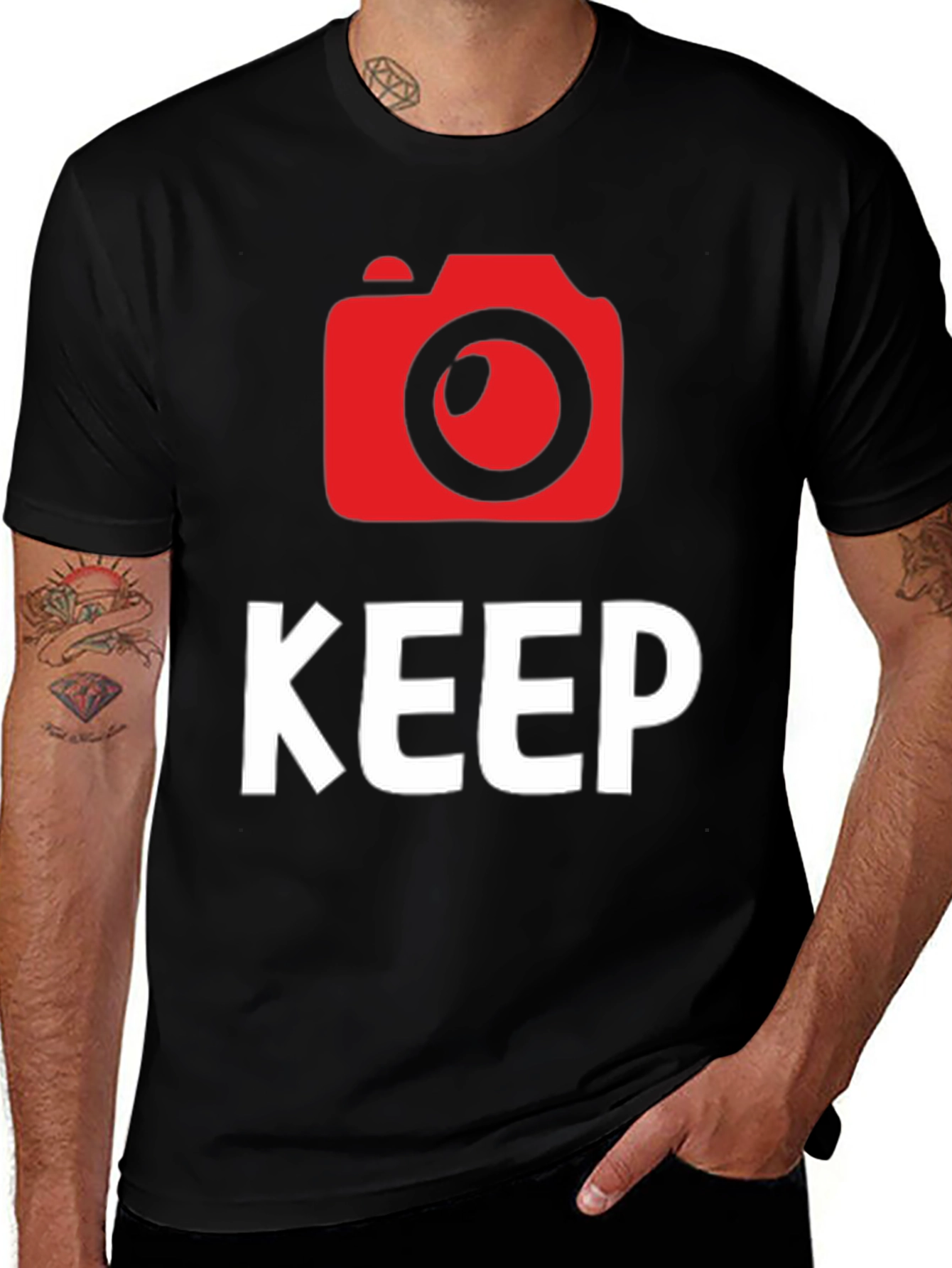 Keep Shooting Camera Graphic Tee - Black