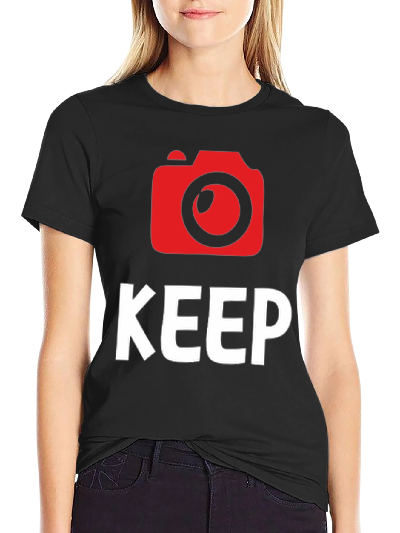 Keep Shooting Camera Graphic Tee - Black