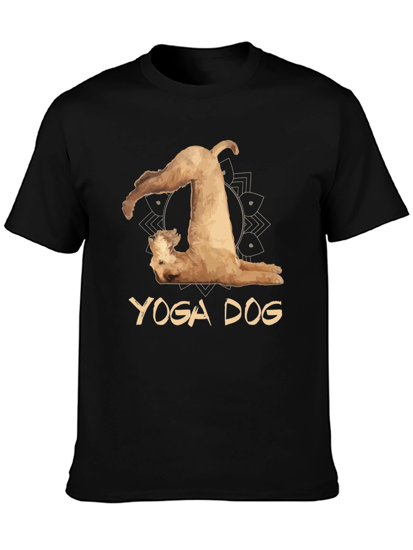 Yoga Dog Black T-Shirt - Mens Graphic Tee