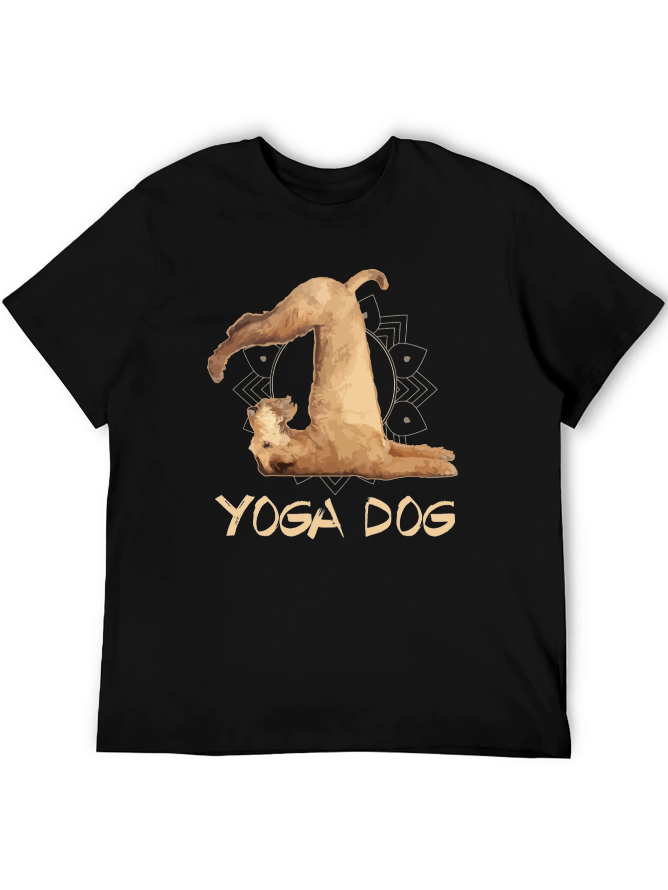 Yoga Dog Black T-Shirt - Mens Graphic Tee