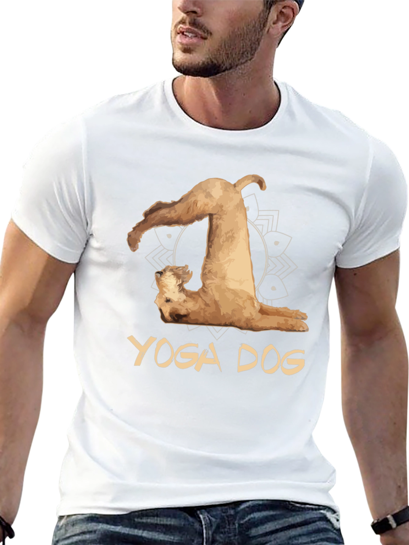 Yoga Dog Black T-Shirt - Mens Graphic Tee