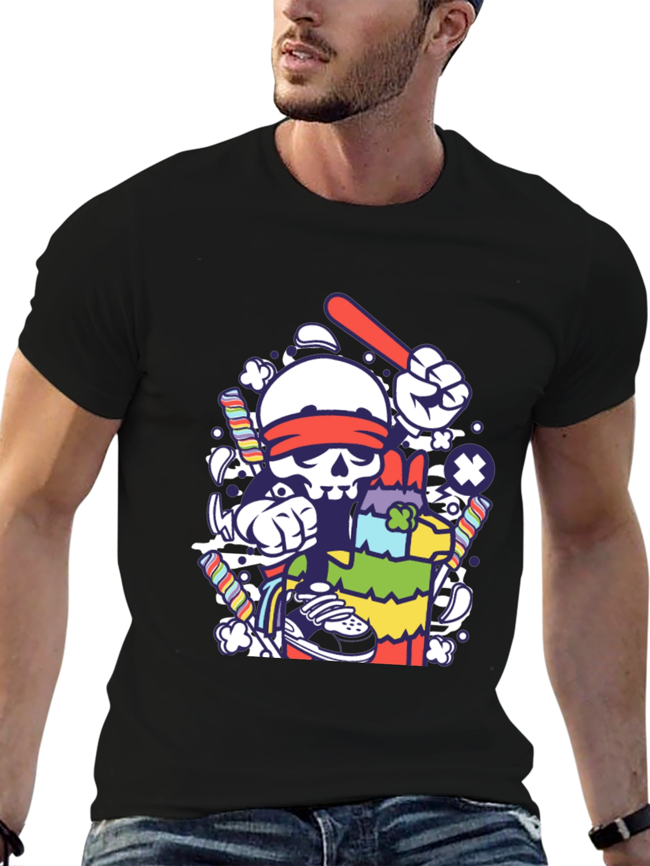 Skull Pinata T-Shirt - Mens Graphic Tee