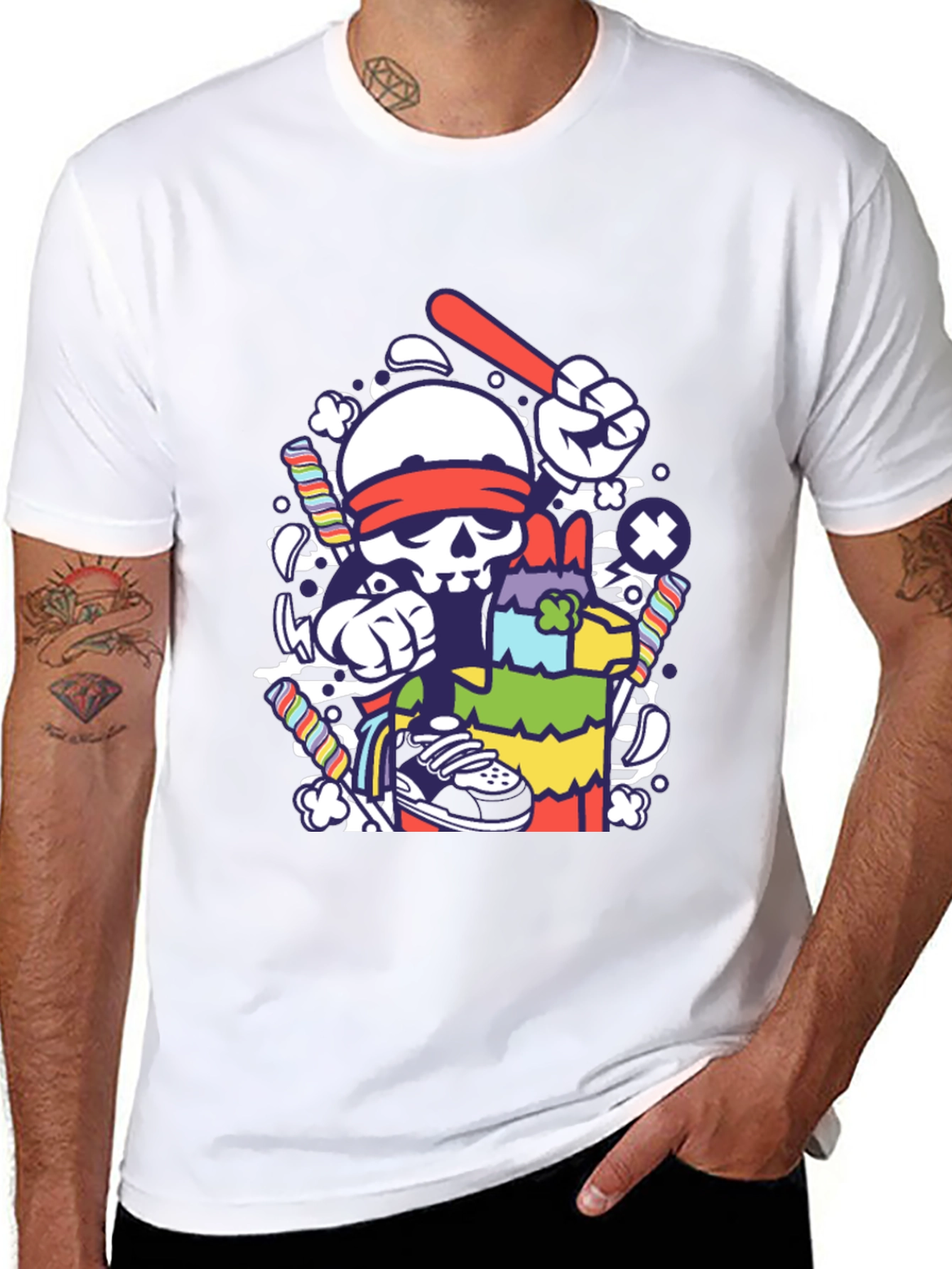 Skull Pinata T-Shirt - Mens Graphic Tee