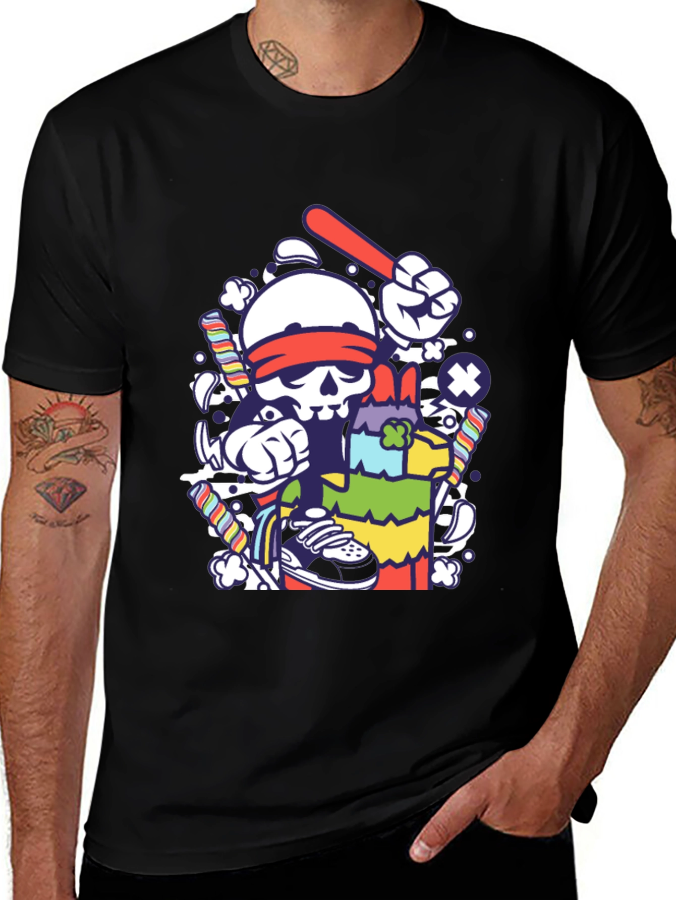 Skull Pinata T-Shirt - Mens Graphic Tee