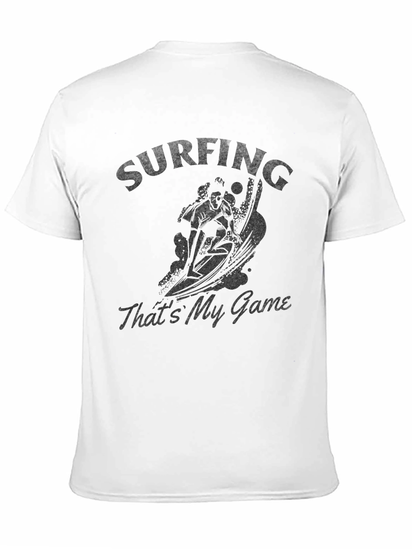 Surfing Thats My Game Black T-Shirt