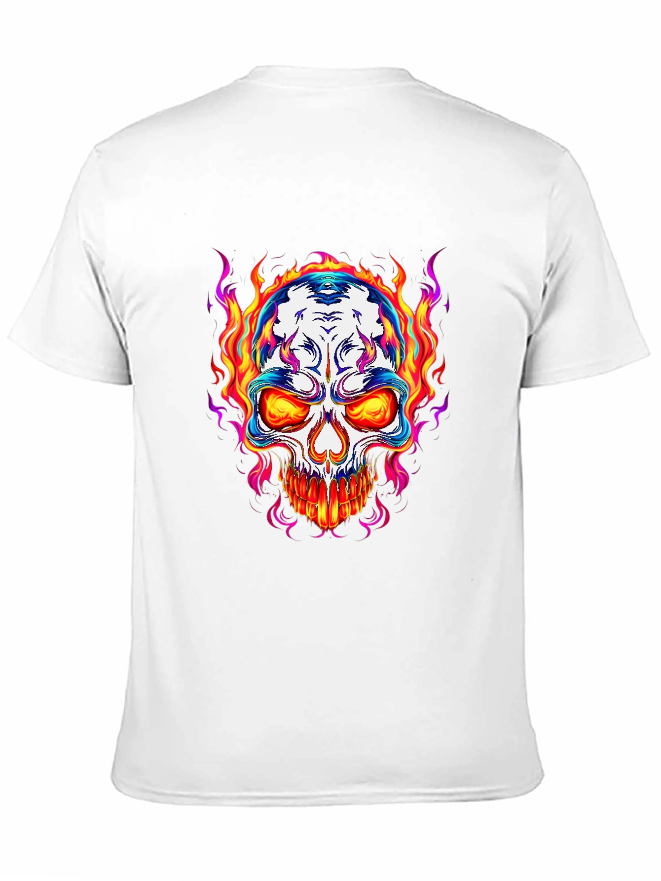 Flaming Skull Graphic T-Shirt
