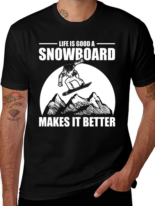 Life is Good Snowboard T-Shirt