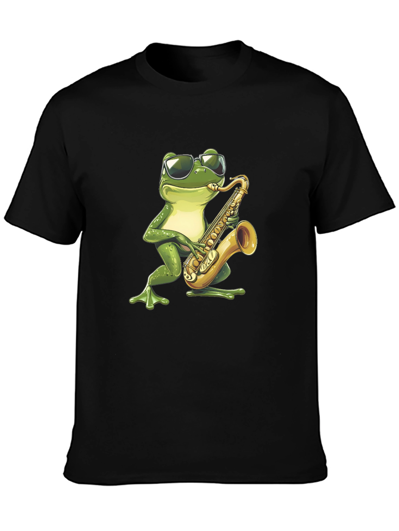 Frog Sax Player Graphic T-Shirt